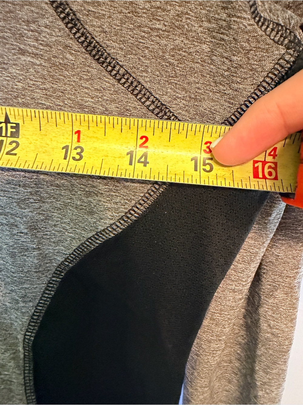 Athletic Works Gray Heather Half-Zip Performance Pullover with Black Panels - Picture 10 of 11